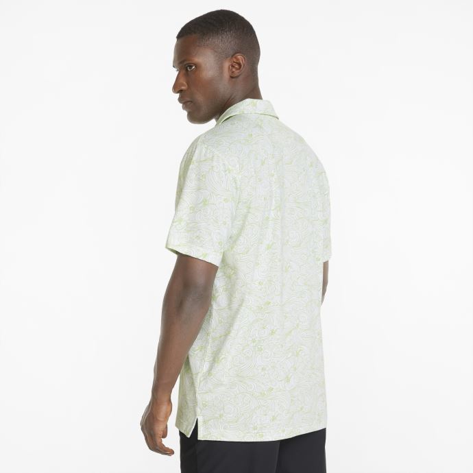 Polo De Golf Mattr Gust O'wind Pour Homme Puma Canada Blanc Brillant-vert