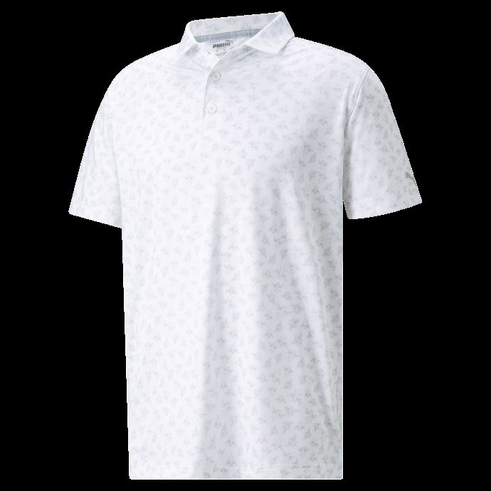 Polo De Golf Puma Canada Mattr Pollination Pour Hommes Blanc Brillant-taille Haute

