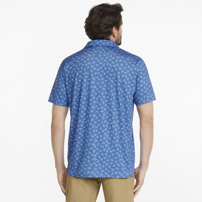 Polo De Golf Puma Canada Bright Cobalt-bright White Mattr Pollination Pour Homme