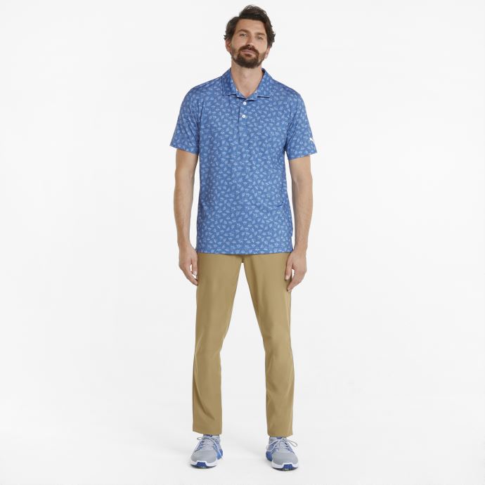 Polo De Golf Puma Canada Bright Cobalt-bright White Mattr Pollination Pour Homme
