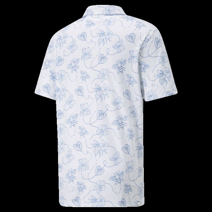 Polo De Golf Cloudspun Pollinators Pour Homme Blanc Brillant-cobalt Brillant Puma Canada