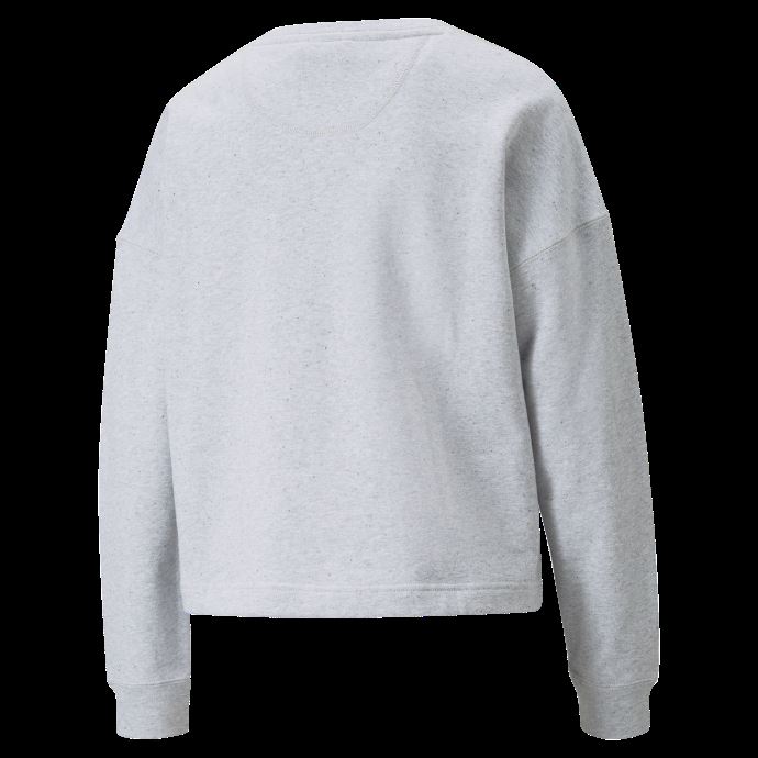 Re:collection Sweat Ras Du Cou Décontracté Femme Puma Canada Gris Clair Chiné
