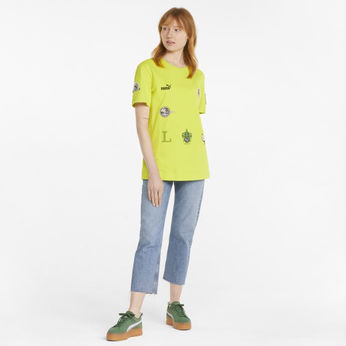 Soufre Printemps Puma Canada X Liberty Badge T-shirt Pour Femme
