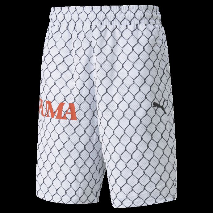 Short De Basket-ball D'entraînement Imprimé En Maille Pour Hommes Puma Canada Blanc
