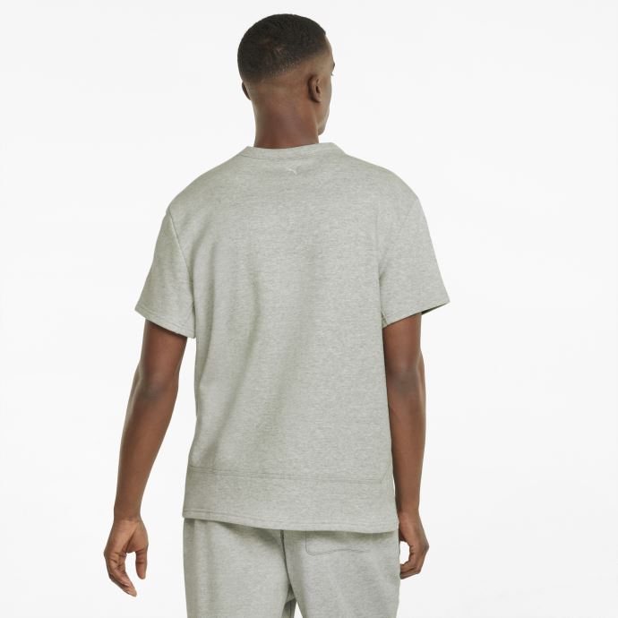 T-shirt De Basketball Puma Canada Pivot Cut-off Gris Clair Chiné Pour Homme