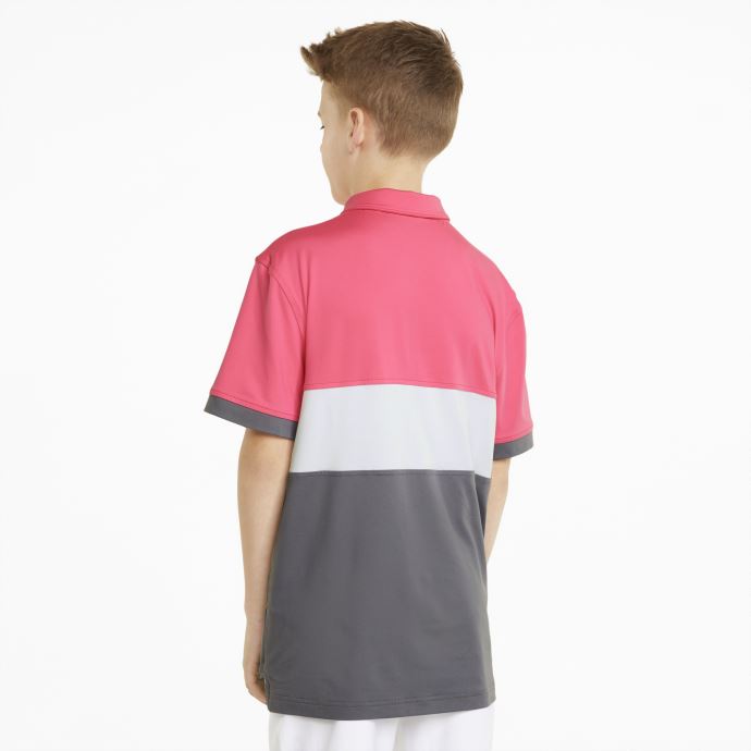 Puma Canada Cloudspun Highway Jeunesse Polo De Golf Sunset Pink-quiet Shade