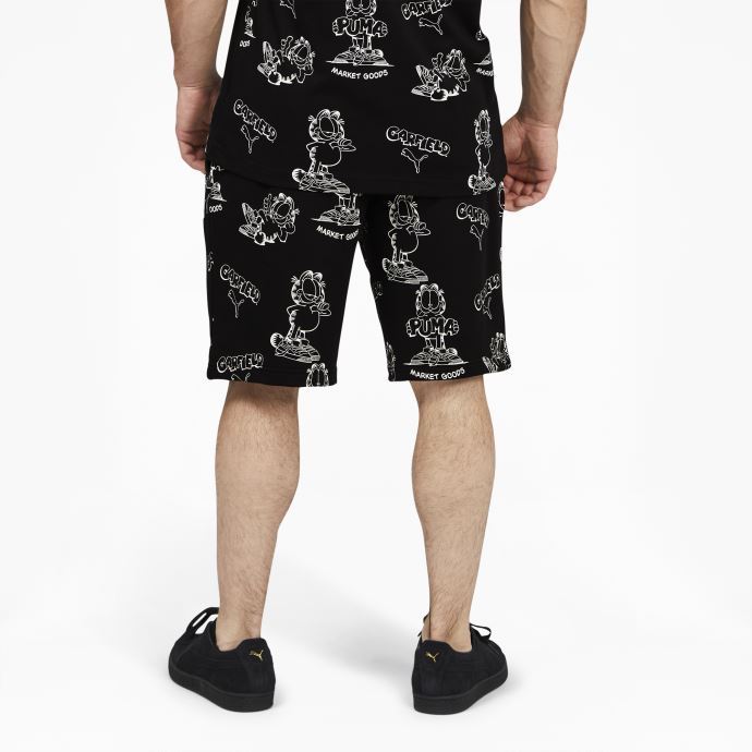 Puma Canada X Garfield Short Imprimé Pour Homme Noir