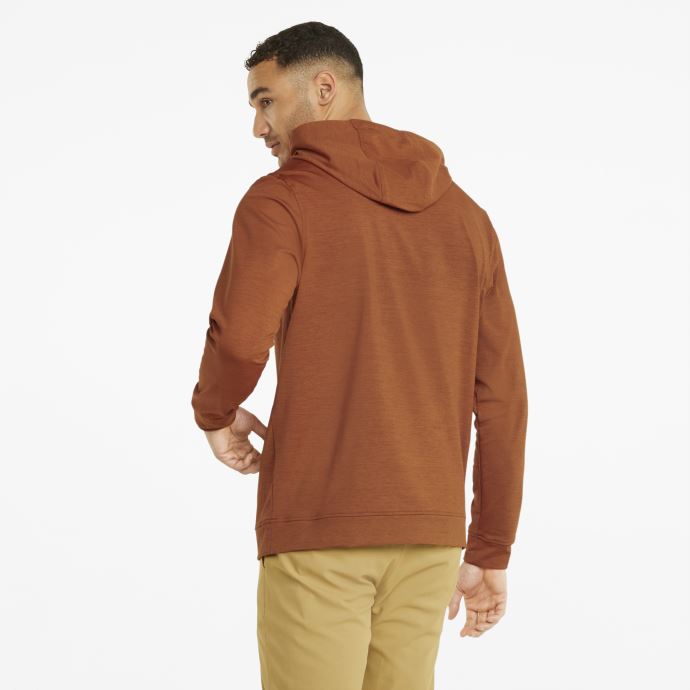 Chandail à Capuchon De Golf Puma Canada Warm Châtaigne Chiné Cloudspun Progress Pour Hommes