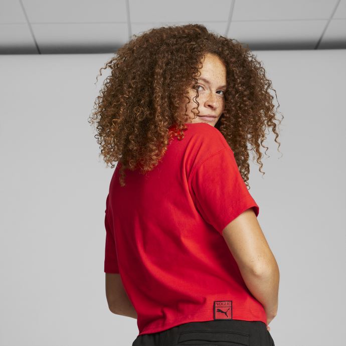 Puma Canada X Vogue T-shirt Graphique Femme Rouge Feu
