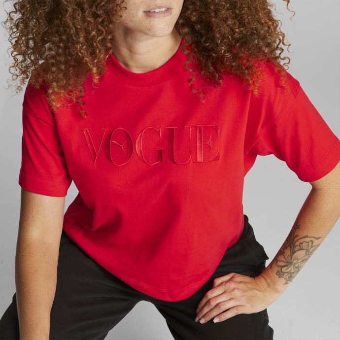 Puma Canada X Vogue T-shirt Graphique Femme Rouge Feu
