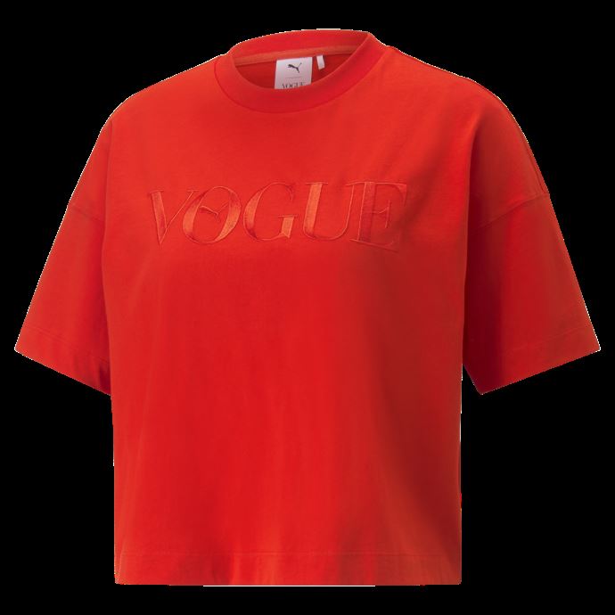 Puma Canada X Vogue T-shirt Graphique Femme Rouge Feu
