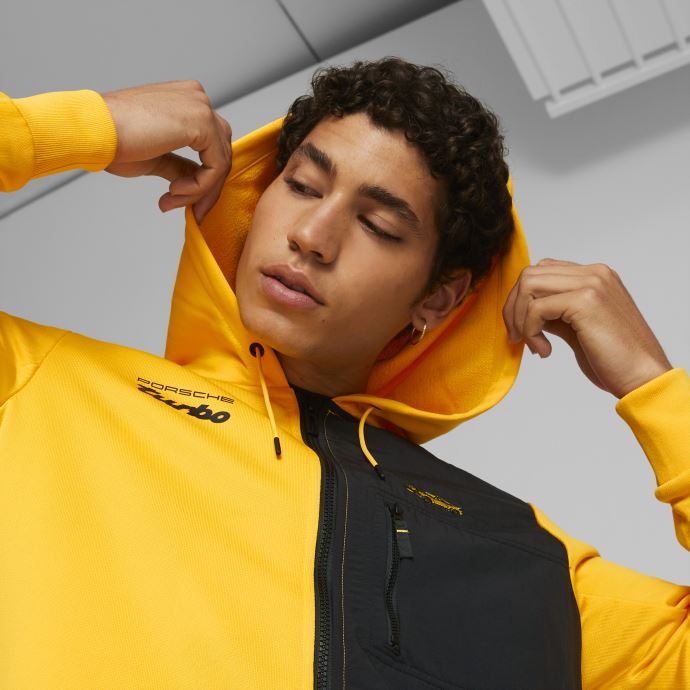 Puma Canada Citron Chrome Porsche Legacy Hooded Motorsport Sweat Veste Hommes
