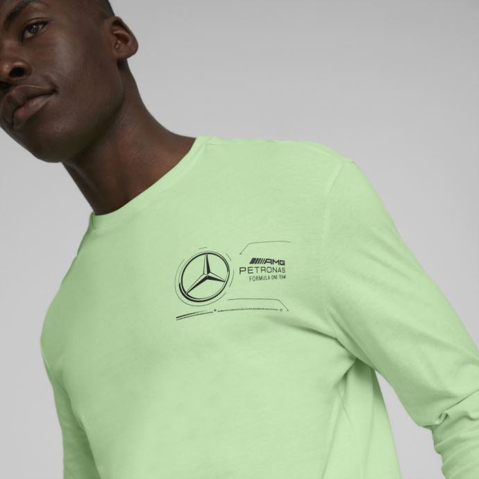 Mercedes-amg Petronas Motorsport F1 T-shirt Graphique à Manches Longues Pour Hommes Puma Canada Vert Paradis
