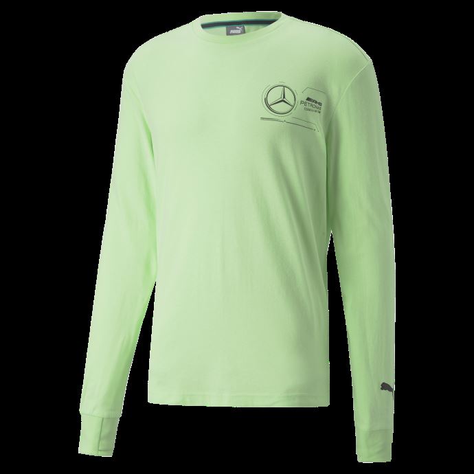 Mercedes-amg Petronas Motorsport F1 T-shirt Graphique à Manches Longues Pour Hommes Puma Canada Vert Paradis
