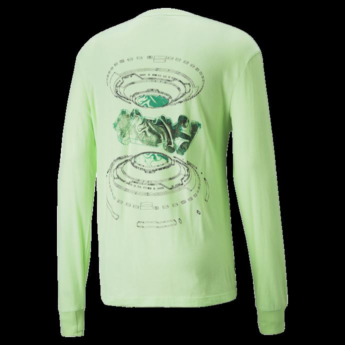 Mercedes-amg Petronas Motorsport F1 T-shirt Graphique à Manches Longues Pour Hommes Puma Canada Vert Paradis
