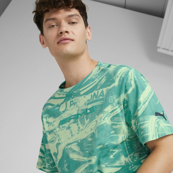 Puma Canada Paradis Vert Mercedes-amg Petronas Motorsport Formula One Statement T-shirt Imprimé Hommes