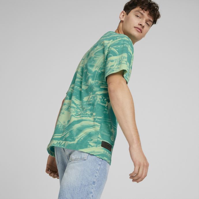 Puma Canada Paradis Vert Mercedes-amg Petronas Motorsport Formula One Statement T-shirt Imprimé Hommes
