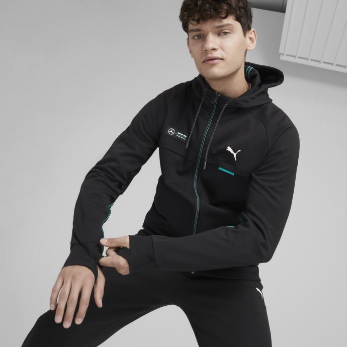 Puma Canada Mercedes-amg Petronas Motorsport Formula One Sweat à Capuche Veste Hommes Noir
