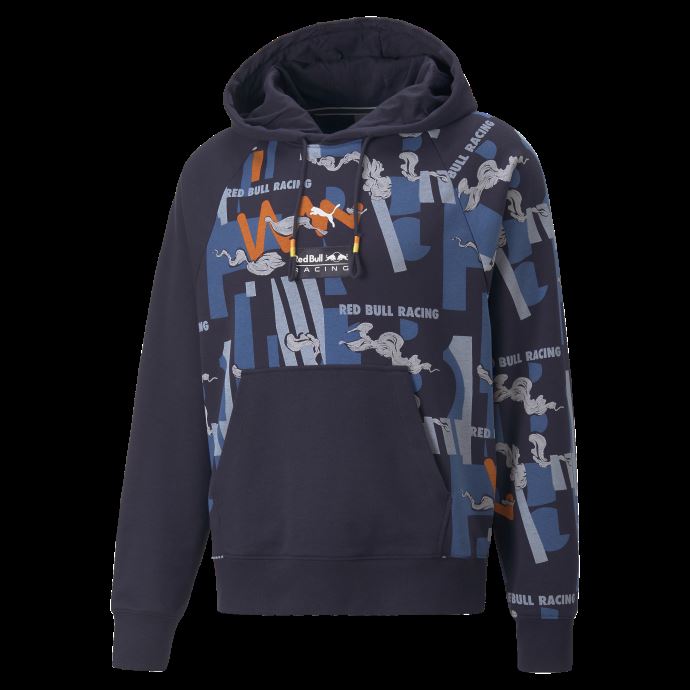 Puma Canada Night Sky Red Bull Racing Sweat à Capuche Imprimé Hommes
