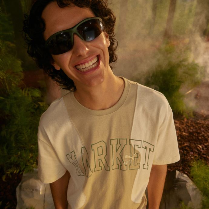 Puma Canada X Market Logo T-shirt Hommes Mastic
