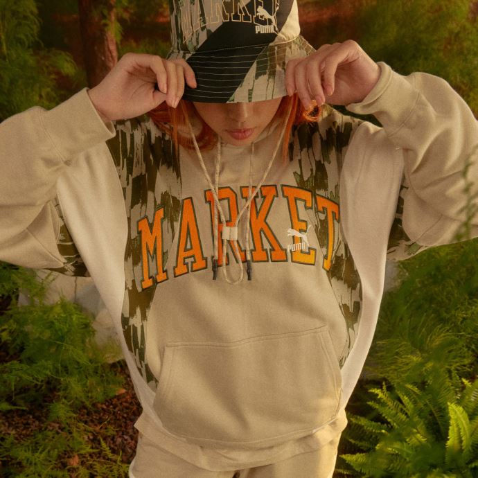 Puma Canada X Market Sweat à Capuche Décontracté Hommes Mastic
