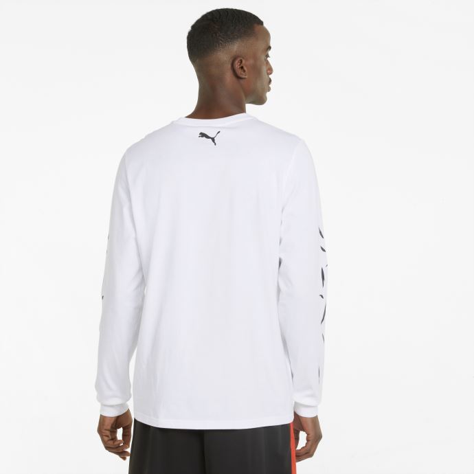 Un Des Un T-shirt De Basketball à Manches Longues Pour Hommes Puma Canada Blanc