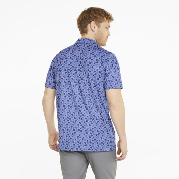 Puma Canada Lavendar Pop-blazing Bleu Mattr Beach Trip Polo De Golf Pour Homme