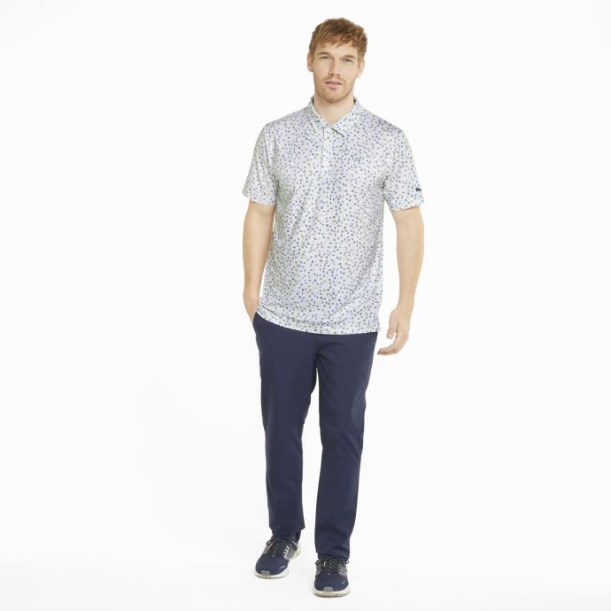 Mattr Fancy Plants Polo De Golf Pour Homme Puma Canada Blanc Brillant-graine De Moutarde
