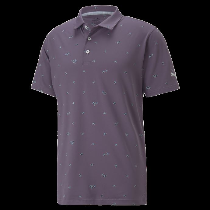 Polo De Golf Mattr Feuillage Hommes Violet Anthracite-poussier Aqua Puma Canada
