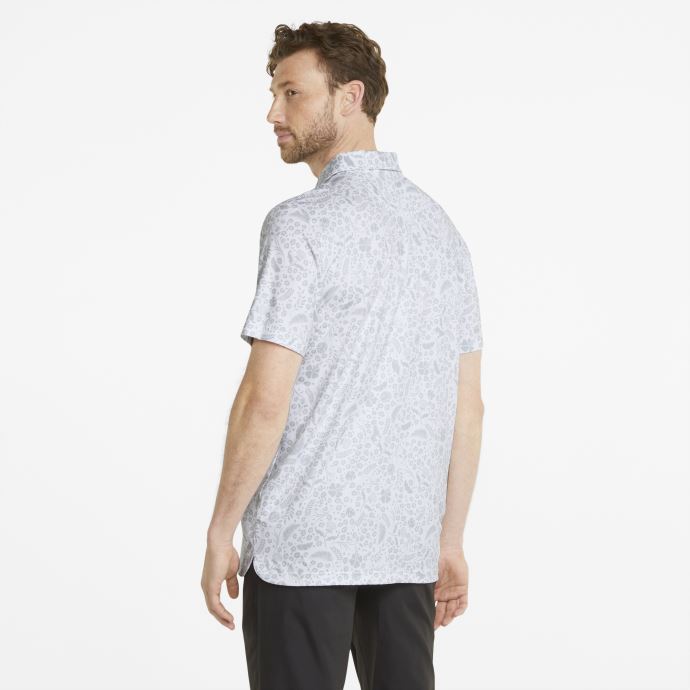 Cloudspun Petal Golf Polo Shirt Hommes Puma Canada Bright White-High Rise