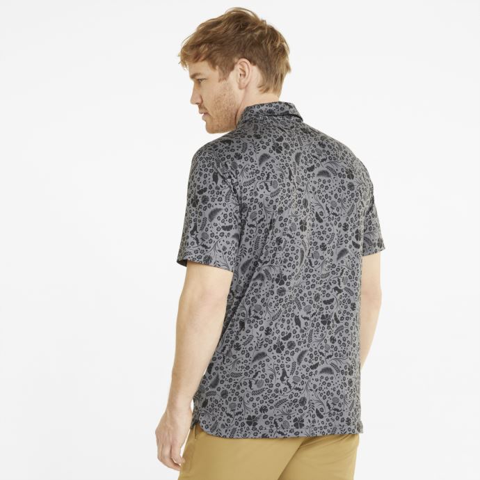 Cloudspun Petal Golf Polo Shirt Hommes Quiet Shade-Black Puma Canada