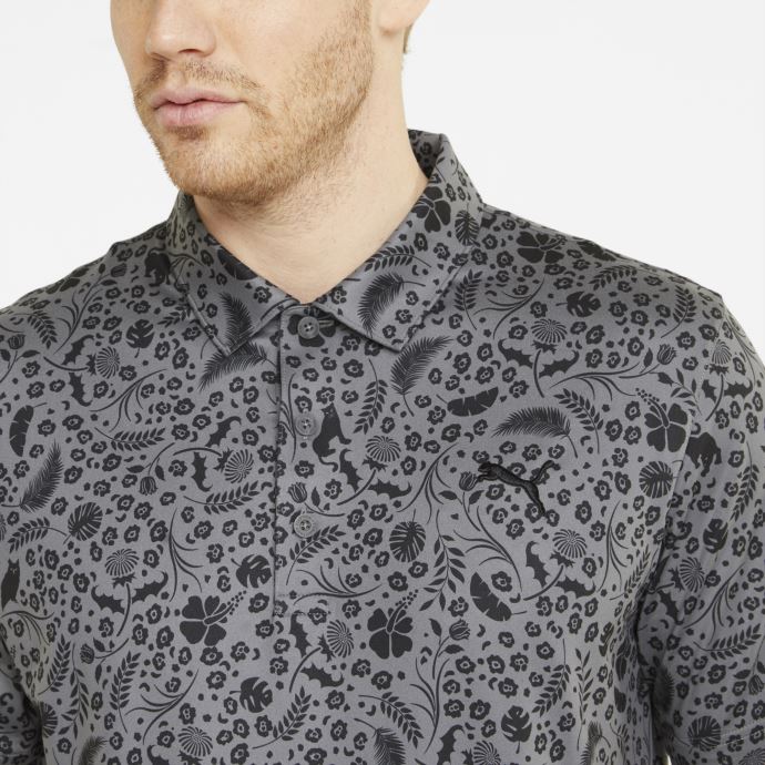 Cloudspun Petal Golf Polo Shirt Hommes Quiet Shade-Black Puma Canada
