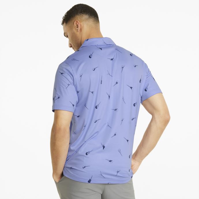 Cloudspun Chords Polo De Golf Homme Puma Canada Blazer Lavande Pop-marine