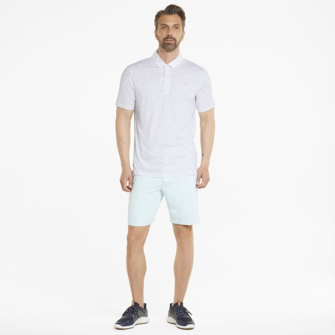 Puma Canada X Arnold Palmer Cloudspun Contender Polo De Golf Hommes Blanc Brillant-lavendar Pop
