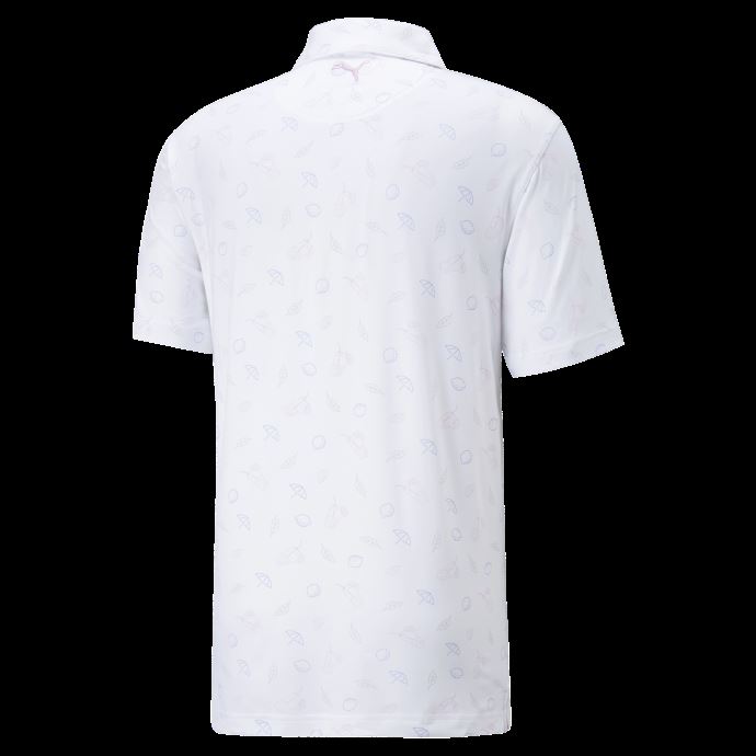 Puma Canada X Arnold Palmer Cloudspun Contender Polo De Golf Hommes Blanc Brillant-lavendar Pop
