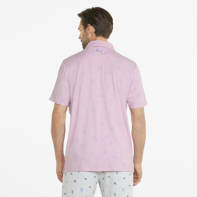 Polo De Golf Puma Canada X Arnold Palmer Cloudspun Contender Homme Pale Pink-lavendar Pop
