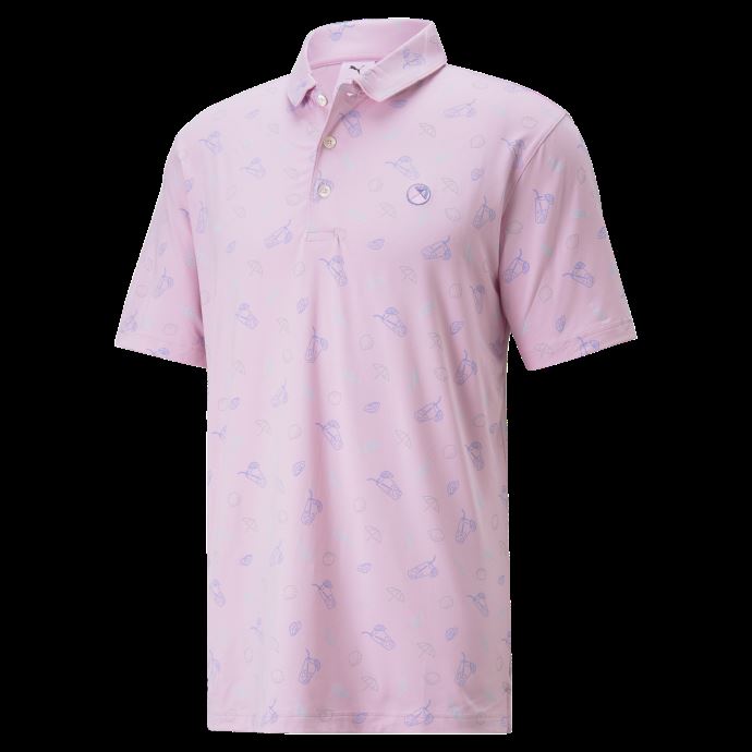 Polo De Golf Puma Canada X Arnold Palmer Cloudspun Contender Homme Pale Pink-lavendar Pop
