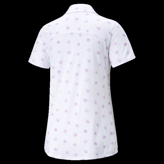Polo De Golf Cloudspun Garden Femme Puma Canada Bright White-mauve Pop
