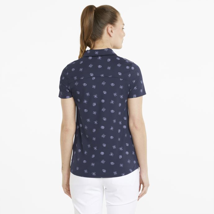Polo De Golf Cloudspun Garden Femmes Marine Blazer-blanc Vif Puma Canada