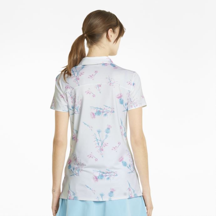 Polo De Golf Mattr Lowlands Femme Bright White-mauve Pop Puma Canada