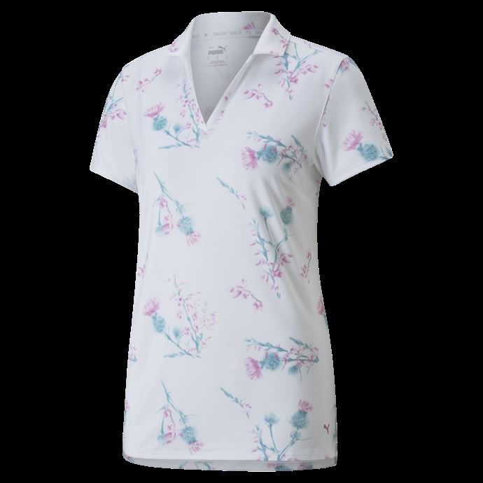 Polo Puma Canada Mattr Lowlands Golf Pop Blanc Mauve Femme
