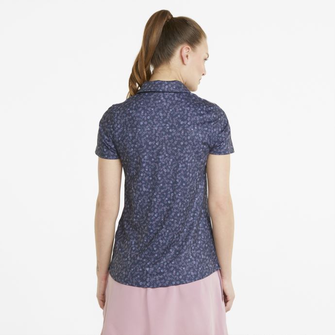 Polo De Golf Bleu Marine-pale Raisin Mattr Fantaisie Plantes Puma Canada