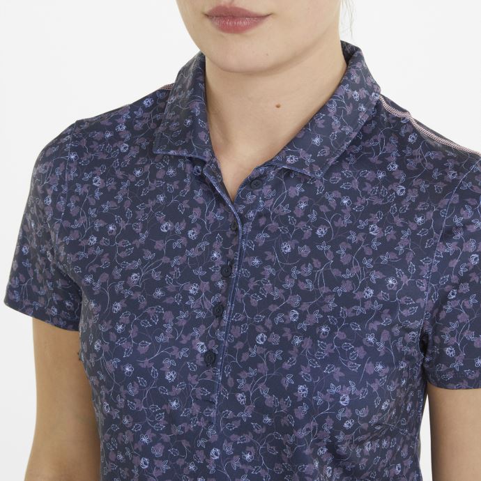 Polo De Golf Bleu Marine-pale Raisin Mattr Fantaisie Plantes Puma Canada
