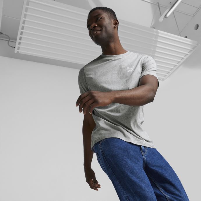 Puma Canada Gris Clair Chiné Classics Petit T-shirt à Logo Pour Hommes