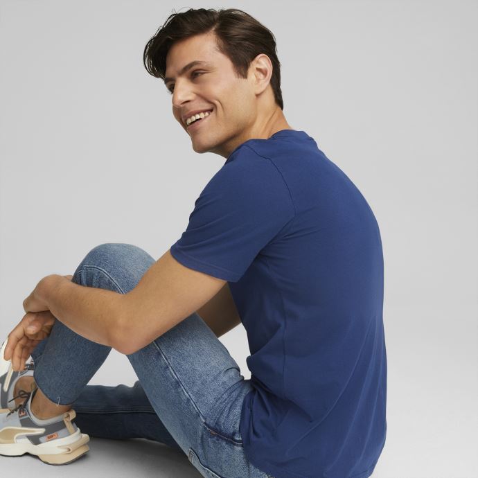 T-shirt Classics Petit Logo Bleu Flamboyant Pour Hommes Puma Canada