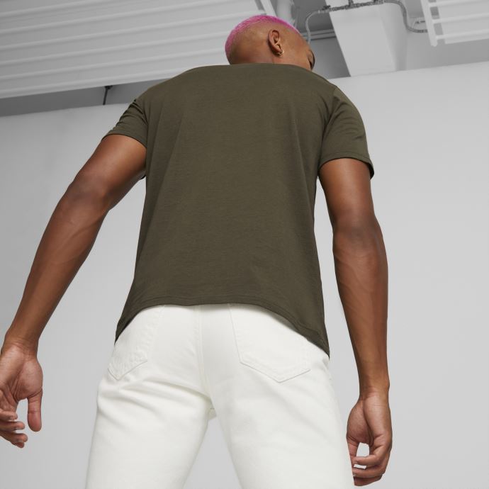 T-shirt Classics Petit Logo Pour Hommes Puma Canada Olive Profonde
