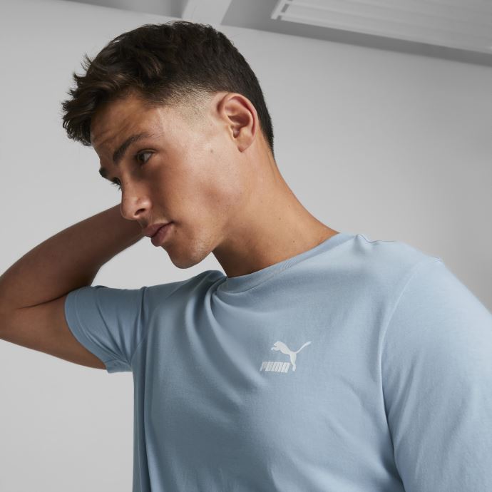 Puma Canada Classics T-shirt à Petit Logo Hommes Bleu Délavé
