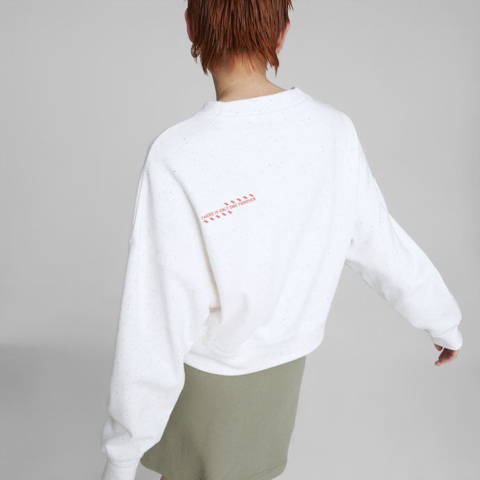 Puma Canada Pristine Heather Sweat-shirt Ras Du Cou Surdimensionné Femme Re:Collection