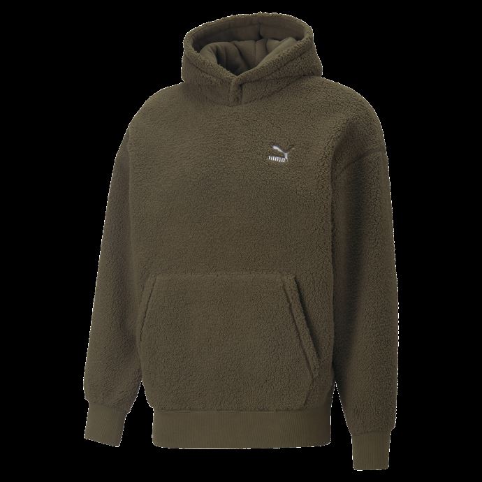 Sweat à Capuche Puma Canada Classics Sherpa Pour Homme Olive Foncé

