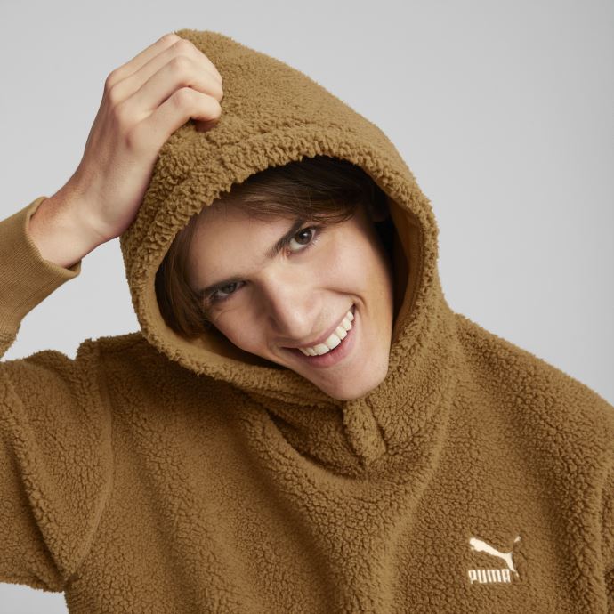 Sweat à Capuche Puma Canada Desert Tan Classics Sherpa Pour Homme
